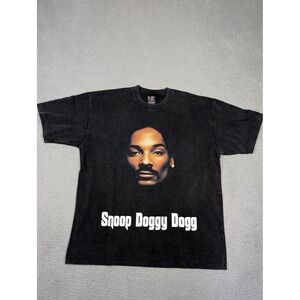 Vintage Snoop Doggy Dogg Shirt Mens XL Black Giant Rap Hip Hop Graphic 90s USA